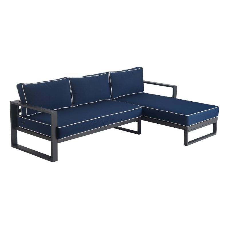 Monterey Outdoor Sectional - Gunmetal - Finch