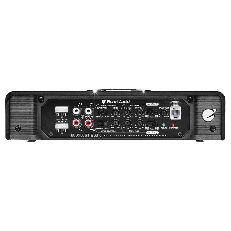 Planet Audio AC2400.4 Anarchy 2400 Watt 4 Channel Full Range Class A/B MOSFET Power 2-4 Ohm Stable Car Amplifier with Remote