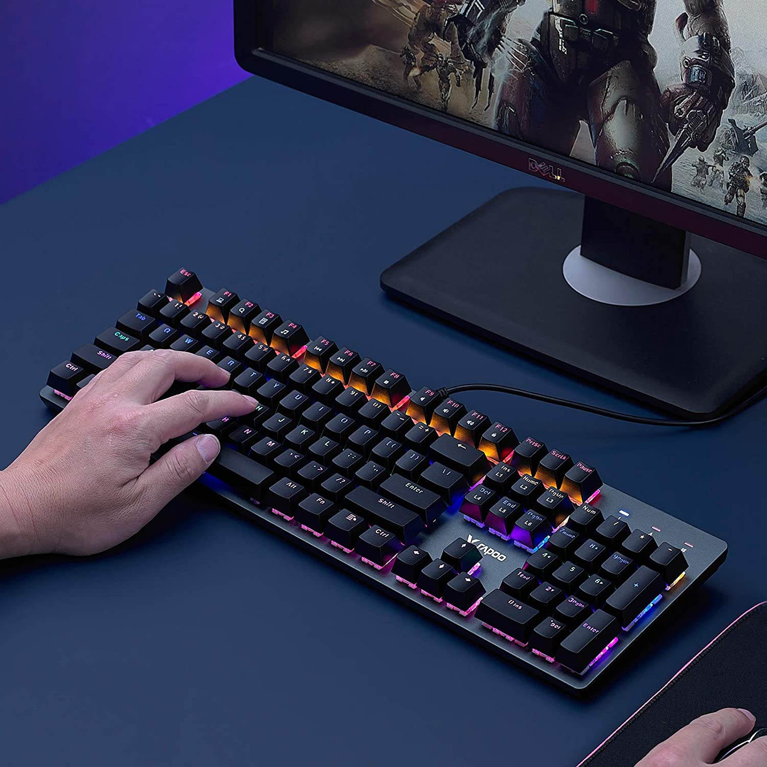 Glorious Modular Mechanical Gaming Keyboard (GMMK)- Barebone Edition (DIY Assembly Required) (Full Size, Black) + Glorious Black Aura Keycaps (Bundle)