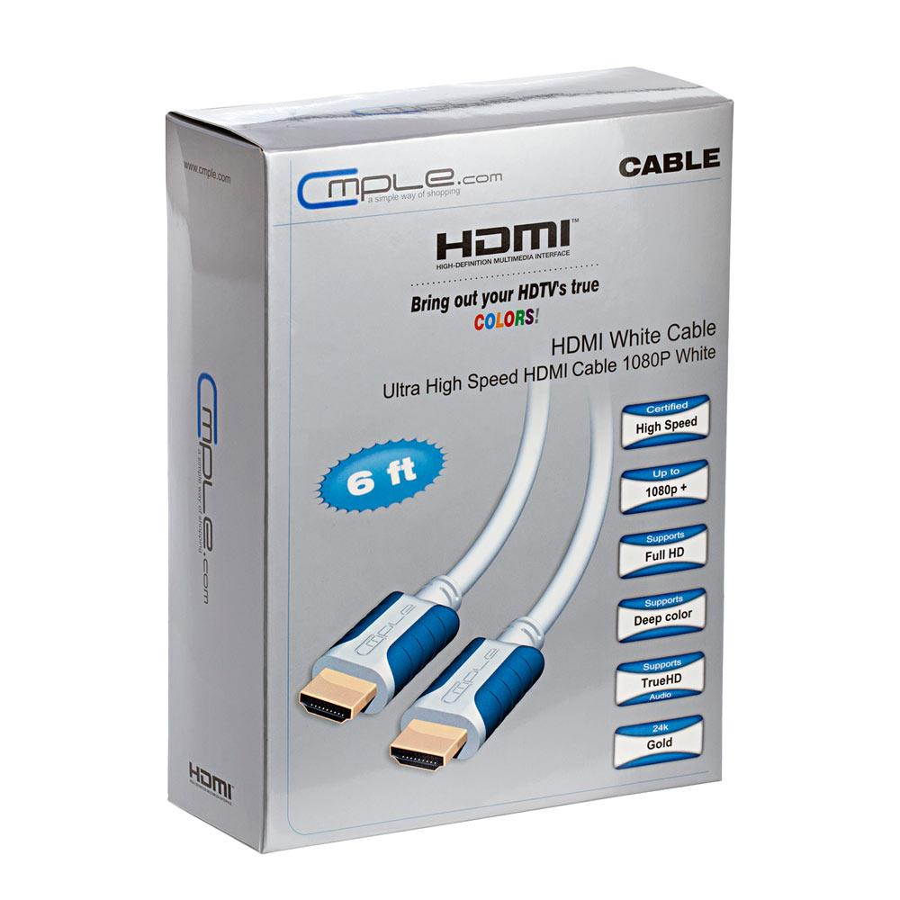Cmple -  6ft Ultra High Speed HDMI Cable, Version 1.3 Category 2, 1080p, Mac