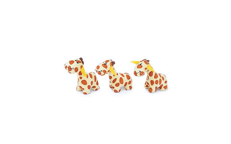 ZippyPaws - Zoo Friends Burrow, Interactive Squeaky Hide and Seek Plush Dog Toy - Giraffe Lodge