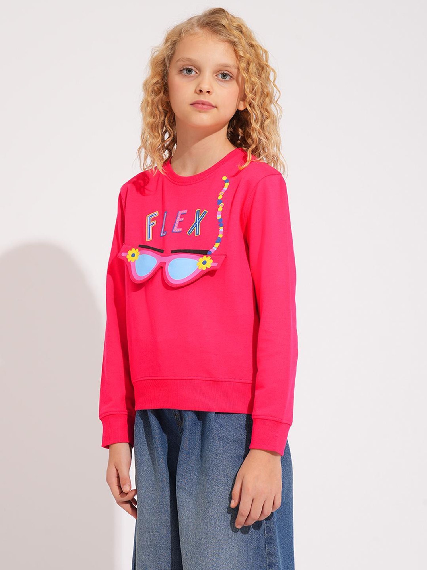 VERO MODA GIRL Kids Raspberry Sorbet Graphic Sweatshirt