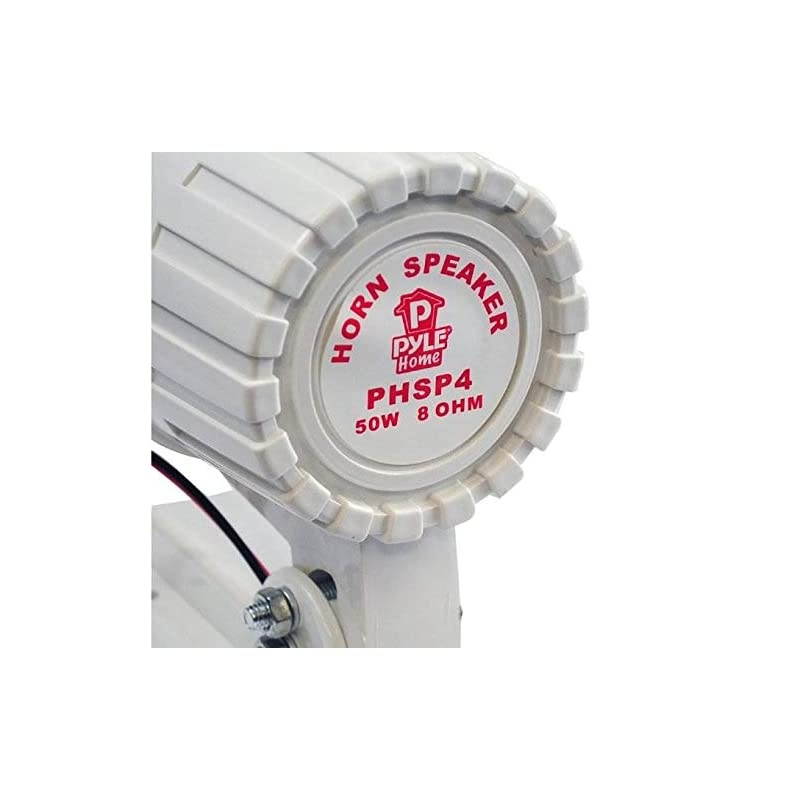 Pyle PHSP6quot 50 Watt IndoorOutdoor Waterproof Home PA Horn Speaker White