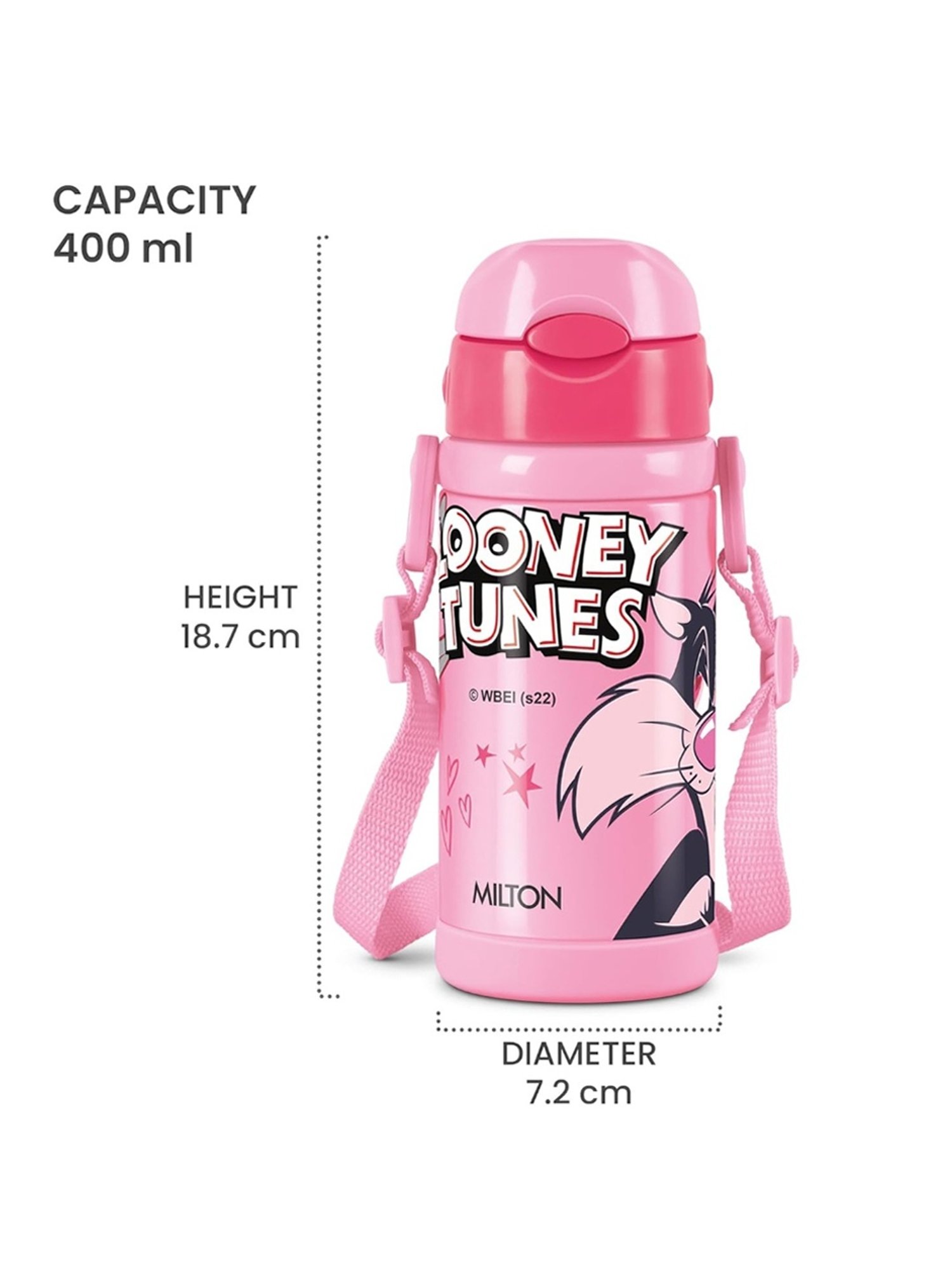 Milton Elfin Silver Stainless Steel Insulated Water Bottle (160 ml) - Set of 1