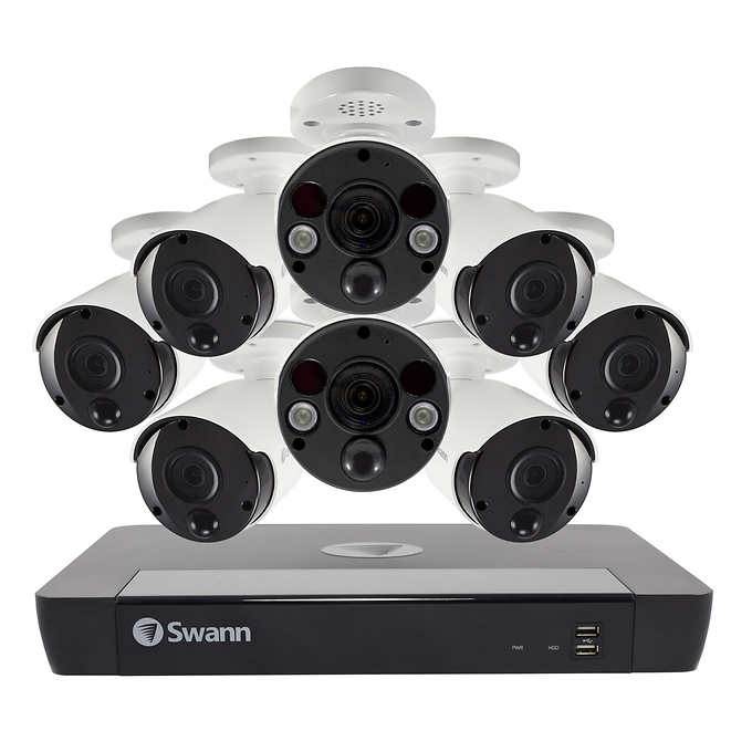 Swann 16-Channel 4K Ultra HD NVR Security System with 3TB HDD, 6 4K Bullet IP Cameras and 2 4K Bullet IP Cameras CONV16-85806B2FB-US Surveillance