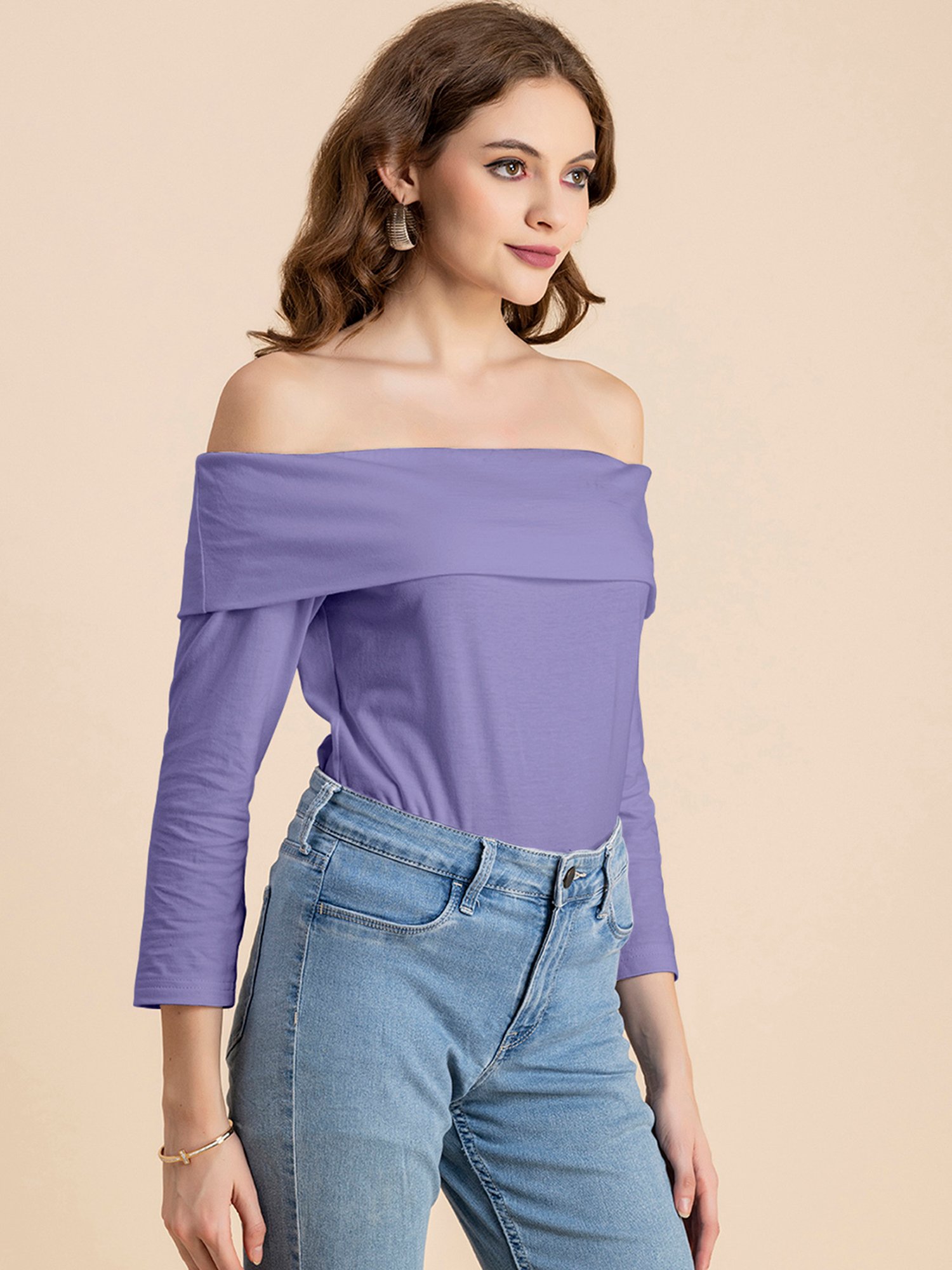 Moomaya Lavender Regular Fit Top