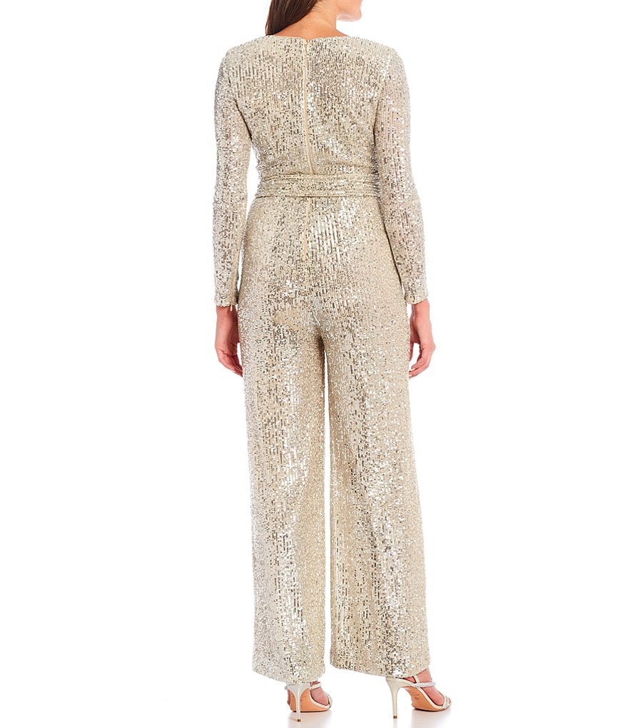 Laundry by Shelli Segal Ruffle Front Stretch Crepe Faux Wrap Dress