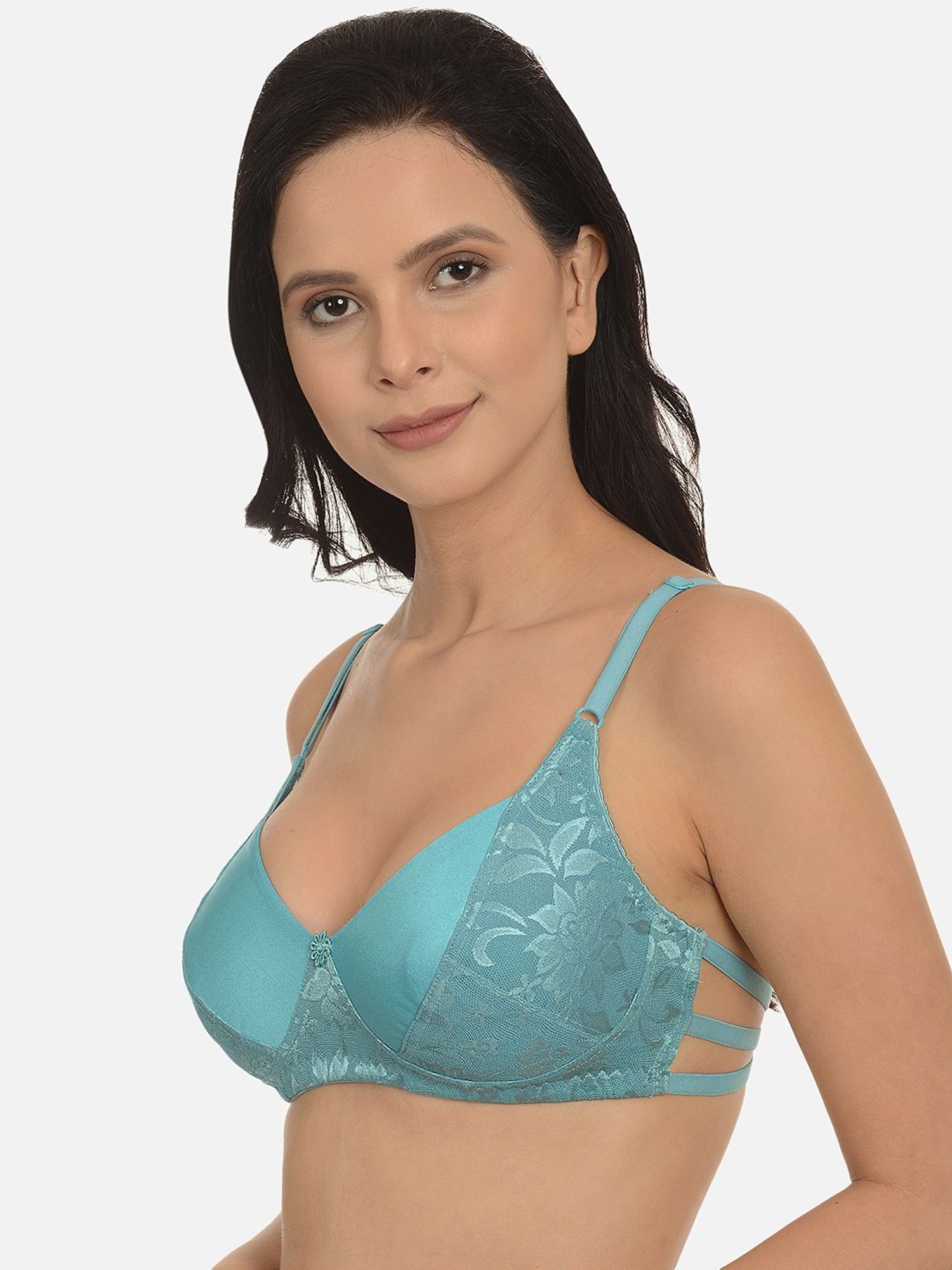 Mod & Shy Blue Non Wired Non Padded Full Coverage Bra