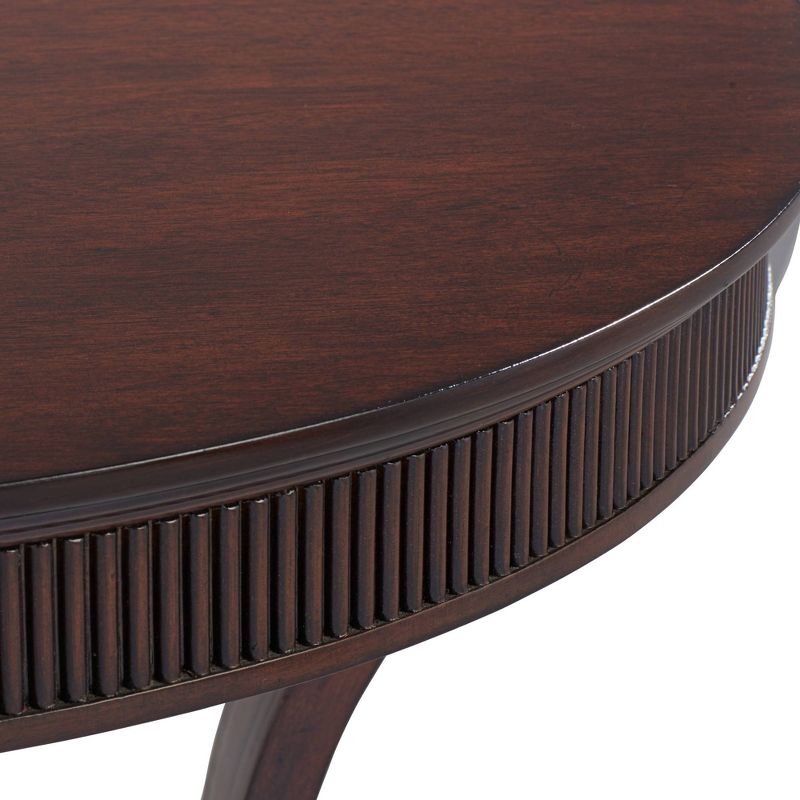 55 Downing Street Bentley 31" Wide Oak Wood Half-Round Console Table
