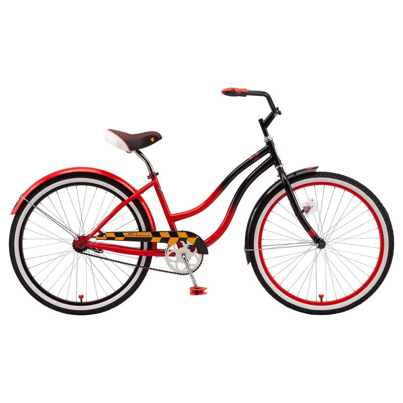 Disney Women's Queen of Hearts 26" Cruiser Bike - Red/Black