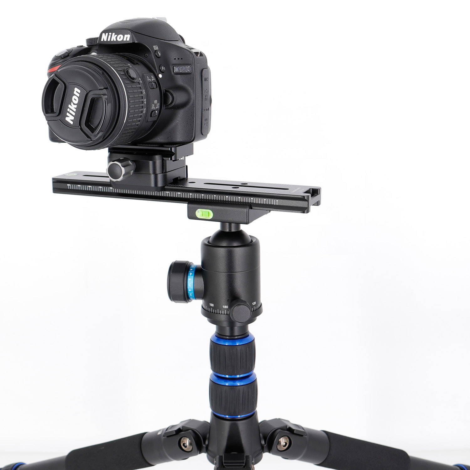 koolehaoda 180mm Professional Rail Nodal Slide Metal Quick Release Clamp,Dual Dovetail Camera Bracket Mount with Double-Sided Clamp can be Rotated 90&deg;, for Camera with Arca Swiss Compatible(LCB-18R)