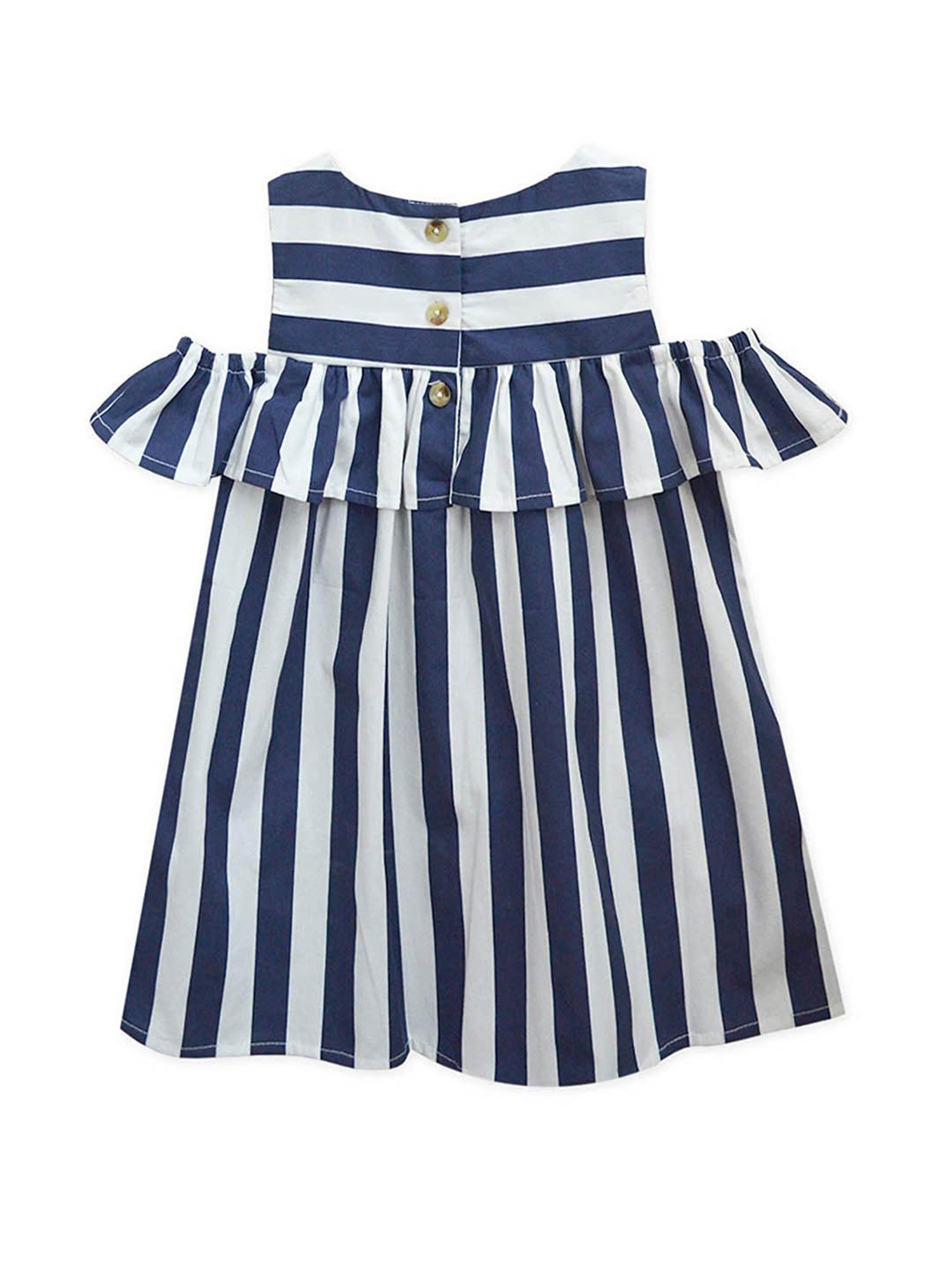 A.T.U.N. Navy & White Striped Dress