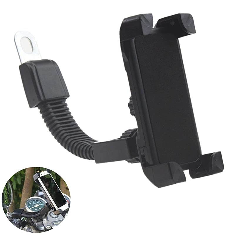 Motorcycle Phone Holder Motorcycle Motorbike Phone Mount Holder Handlebar for 3565 inch iPhone 8 7 6 6s 7Plus 5 5s Samsung Galaxy S5 S6 S7 S8 Smartphones 360 Degree Rotation Black