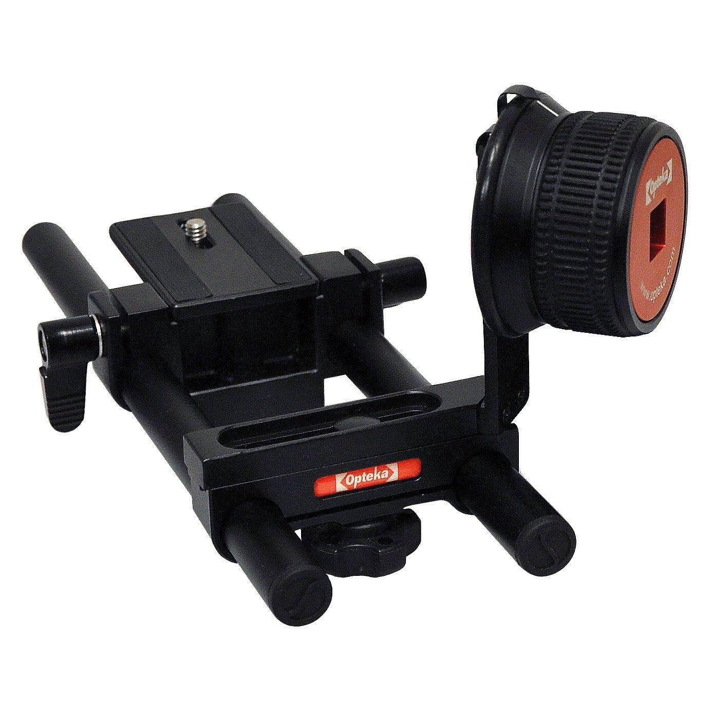 Opteka FF-240 Compact DSLR Gearless Follow Focus Rig with 15mm Rails
