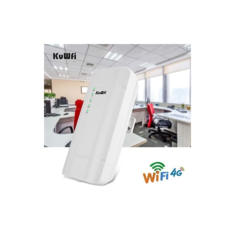 300Mbps Outdoor 4G LTE CPE WiFi Router with Sim Card Slot CAT4 SIM Routers with POE Adapter Work with IPcamera or Outside WiFi Coverage (US Version B2/B4/B5/B12/B13/B14/B66/B71)