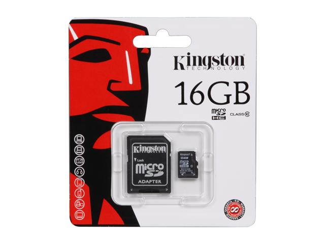 Kingston 16GB microSDHC Flash Card Model SDC10/16GB