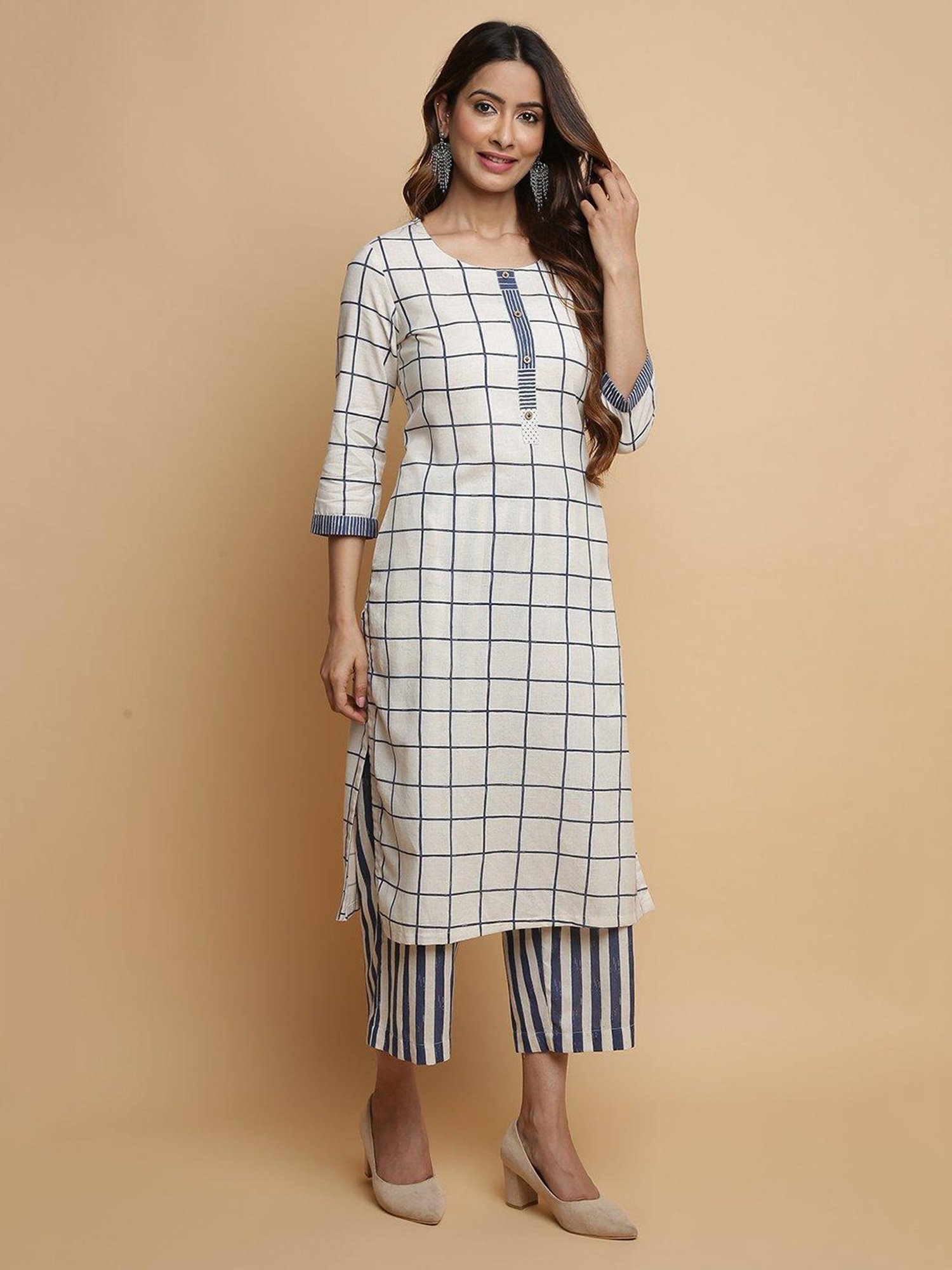 URBAN MYSTIC Black Rayon Embroidered Kurta & Sharara Set