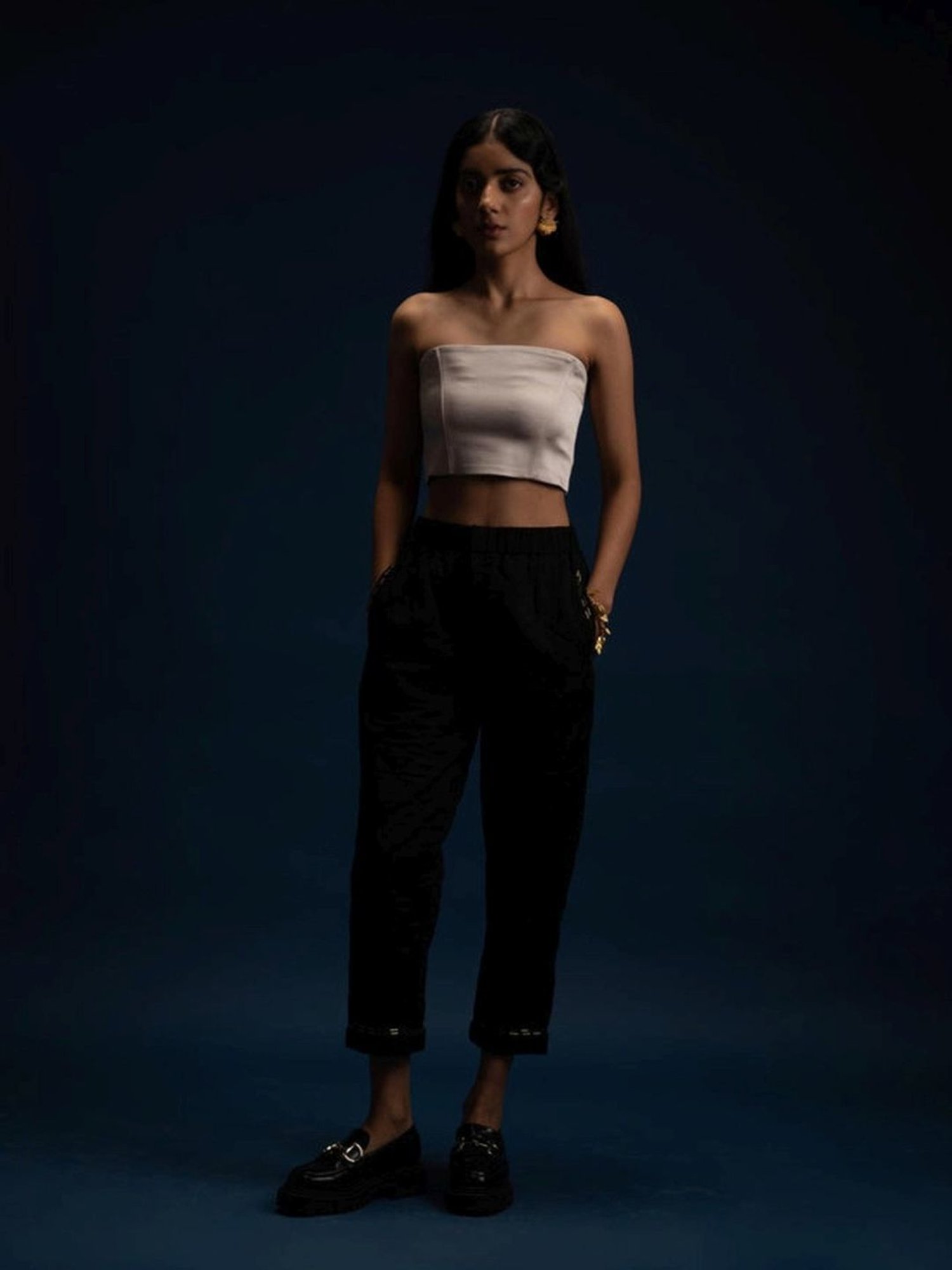 Khajoor Studio Black Fragments Dancing Stars Quilted Pants