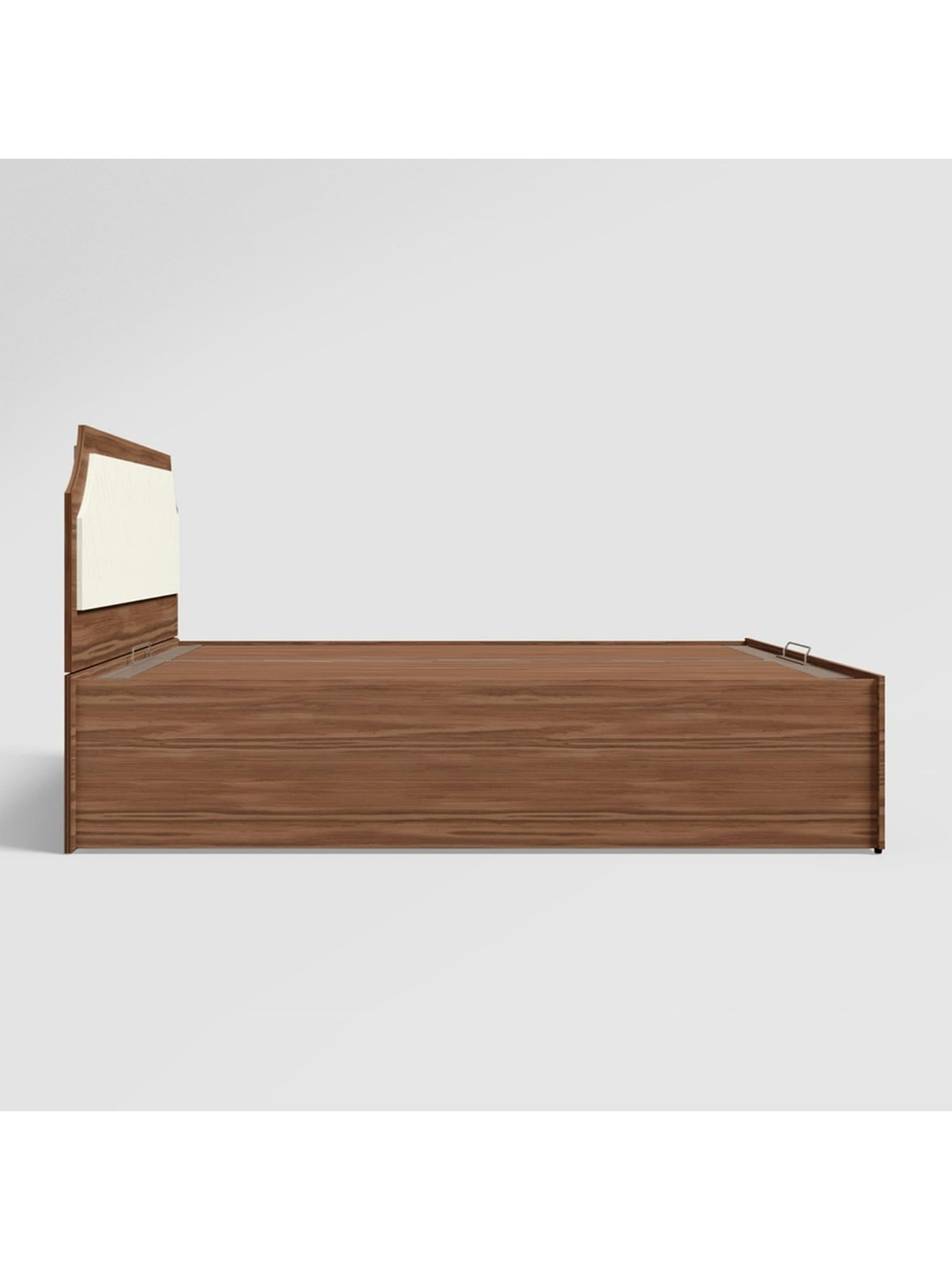 Godrej Interio N'Chant Morf Cream Engineered Wood Queen Bed with Hyrdraulic Storage