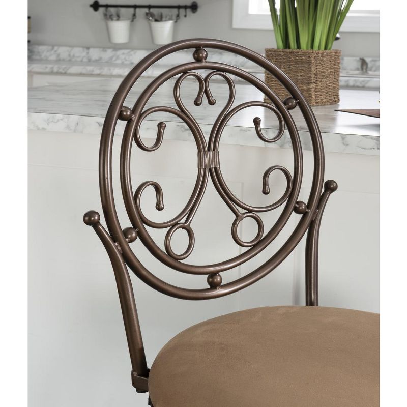 Powell Company Big and Tall Scroll Circle Back Counter Stool