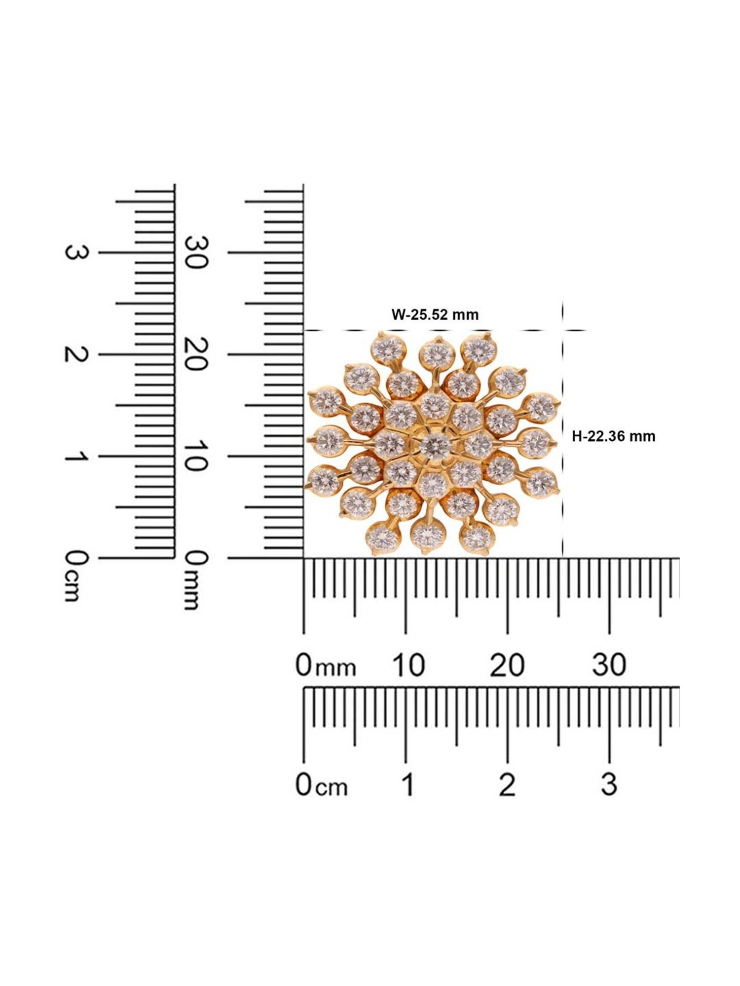 CKC 22k Gold & Diamond Earrings for Women