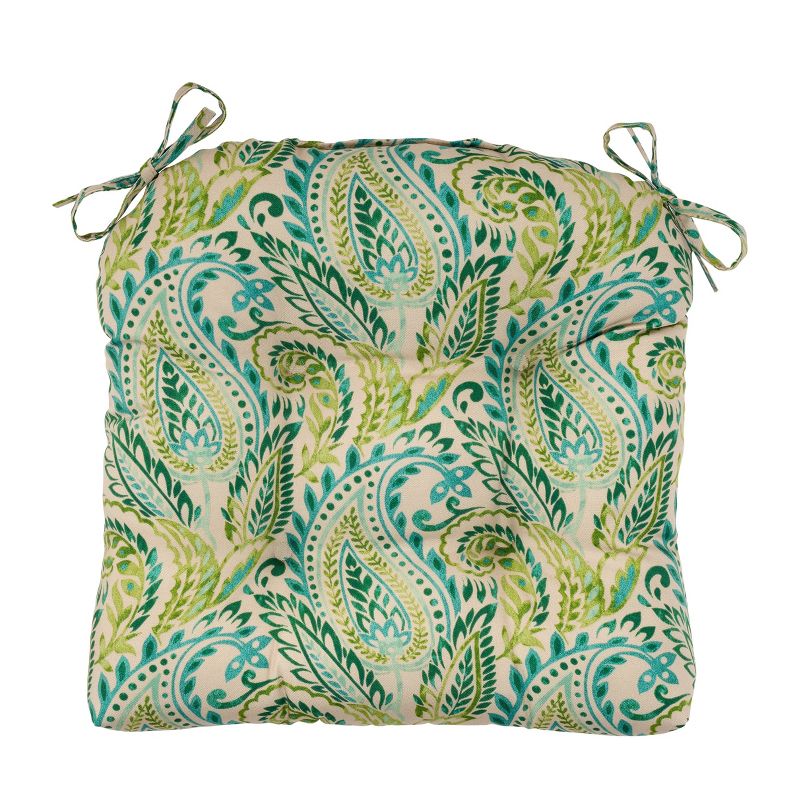 Rolston 2pc Indoor/Outdoor Tufted Seat Cushion Set Tan Paisley - Haven Way