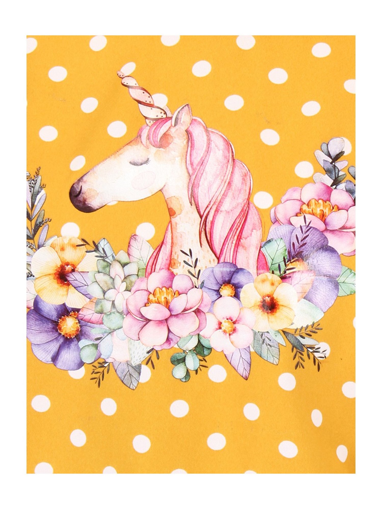 Cutecumber Kids Yellow Floral Print Full Sleeves Top