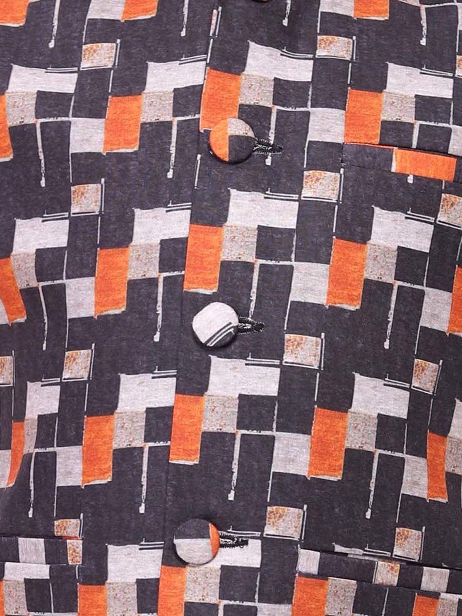 TABARD Kids Black & White Cotton Printed Kurta Set