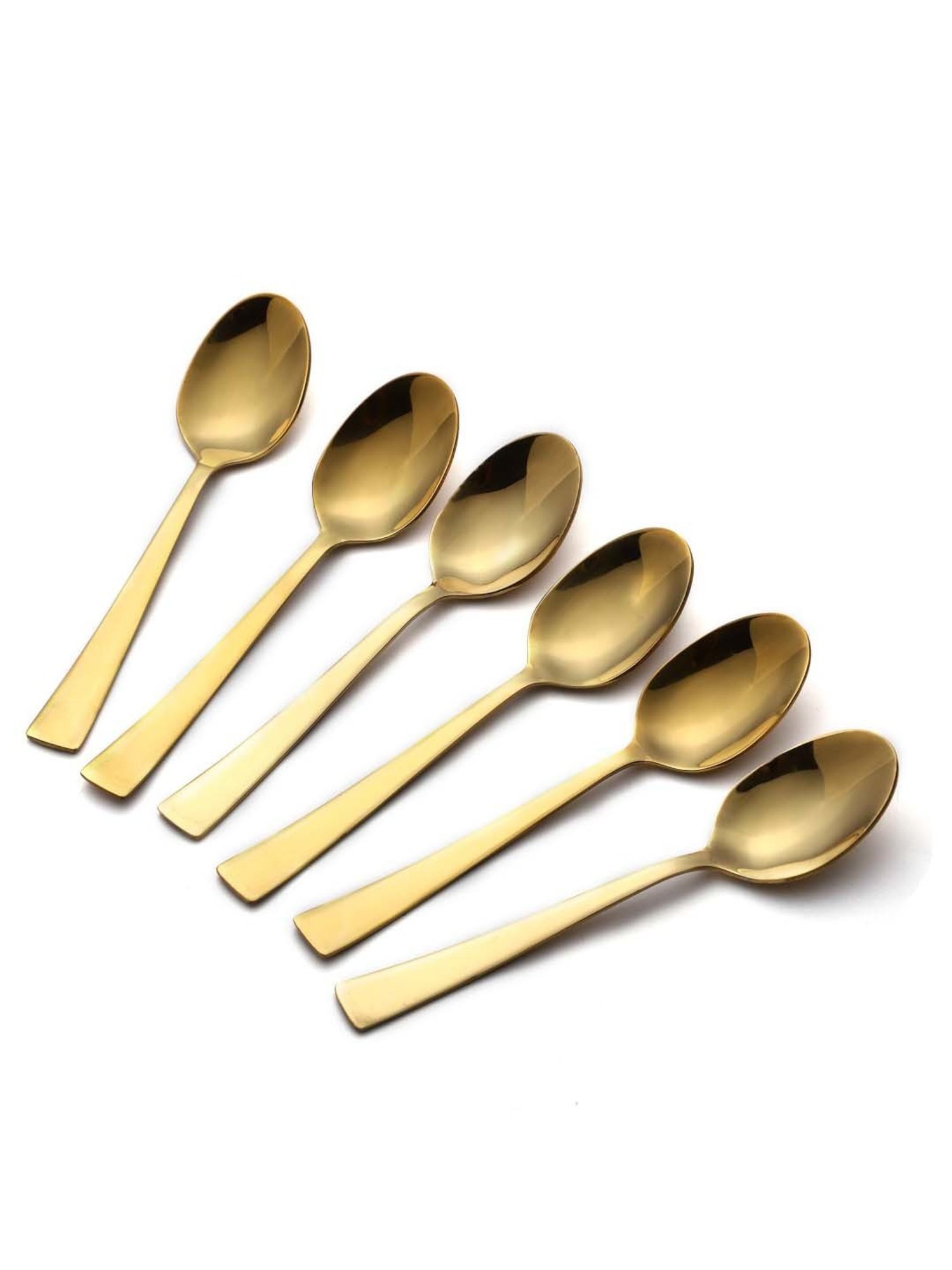 FnS Alexa Gold Stainless Steel Baby Spoon - Set of 6