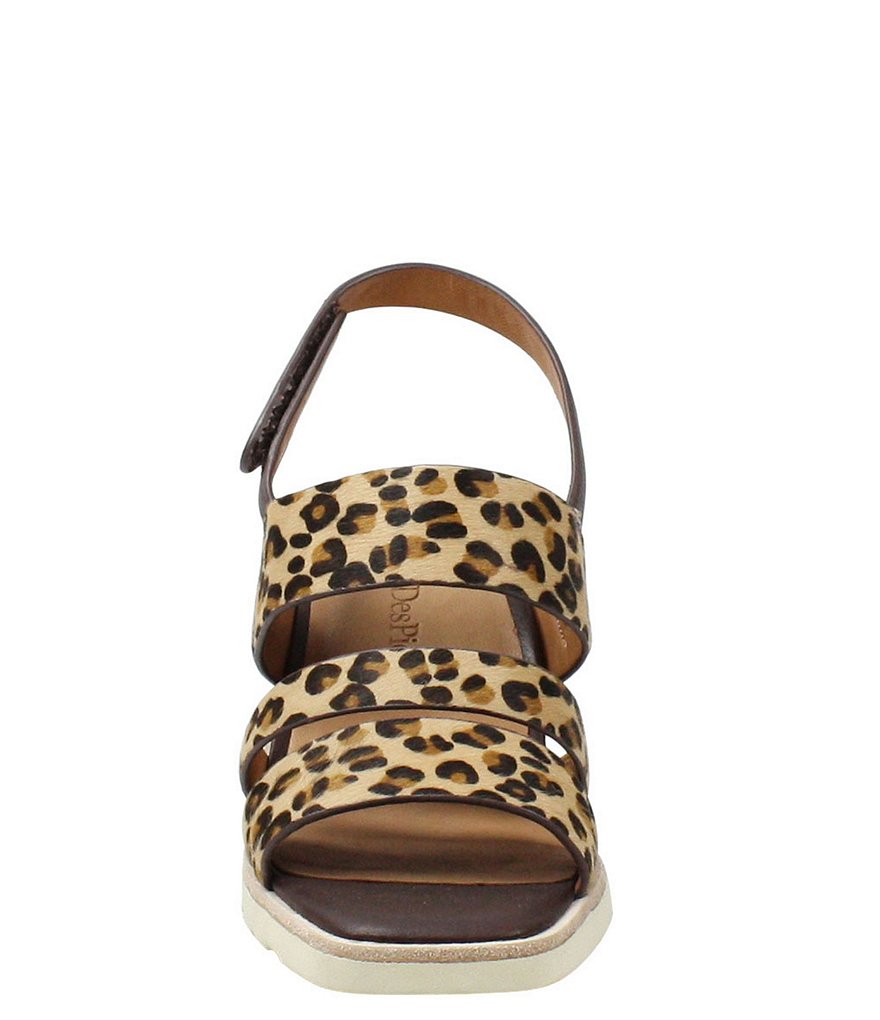 L'Amour Des Pieds Quennell Leopard Print Calf Hair Strappy Sandals