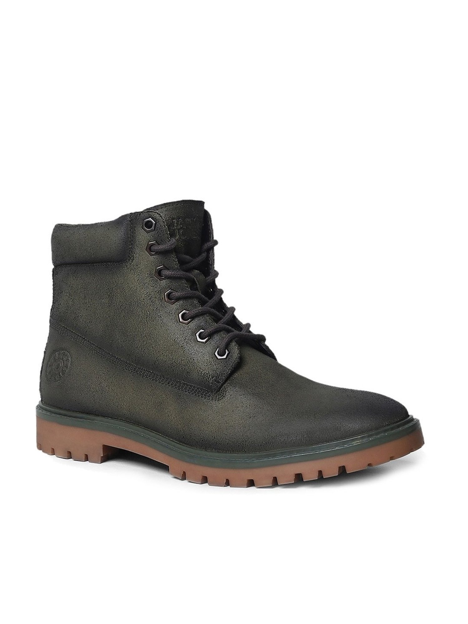 Jack & Jones Men's Olive Derby Boots