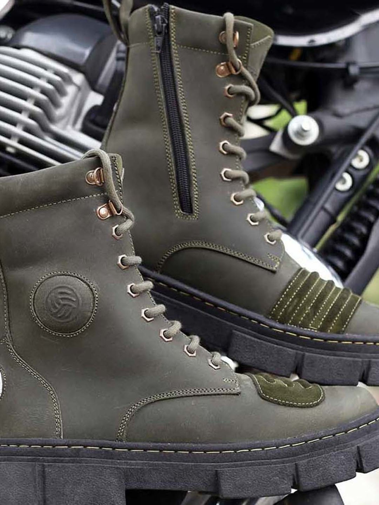 Bacca Bucci Men's SINISTER Olive Derby Boots