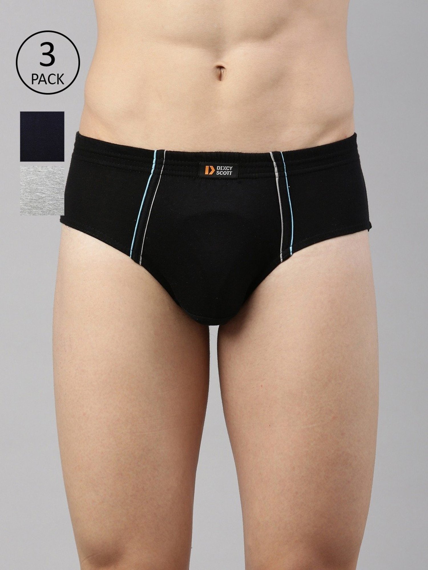 Dixcy Scott Originals Multi Cotton Regular Fit Briefs - Pack Of 3
