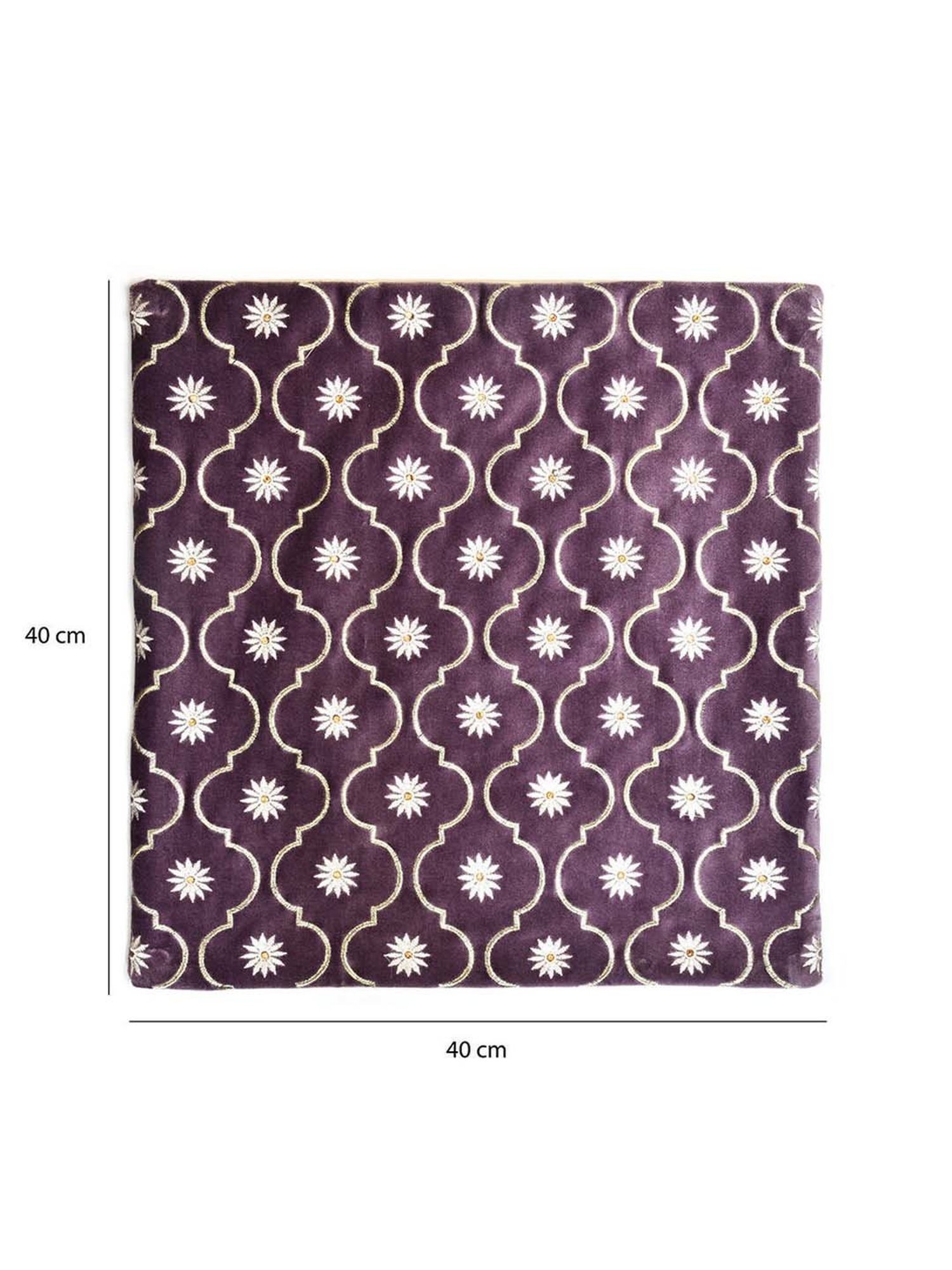 @home Nilkamal Lavender Cotton Cushion Covers - Set of 2