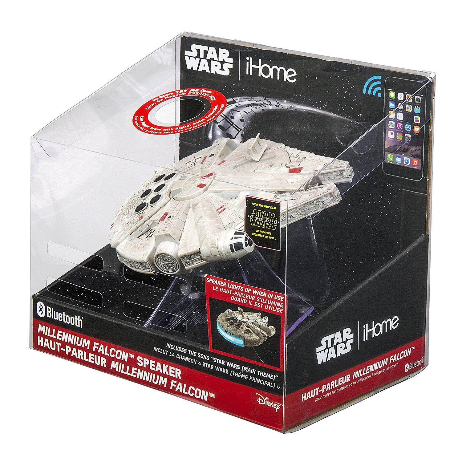 Star Wars Bluetooth Speaker - The Force Awakens Han Solo's Millennium Falcon Lights Up When in Use