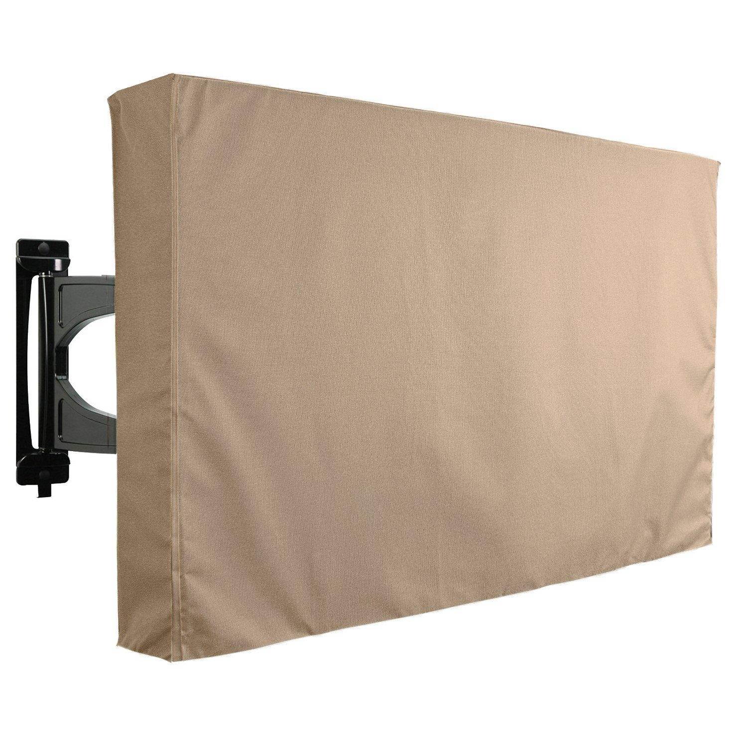 Outdoor TV Cover, Brown Universal Weatherproof Protector for 40''  42'' TV
