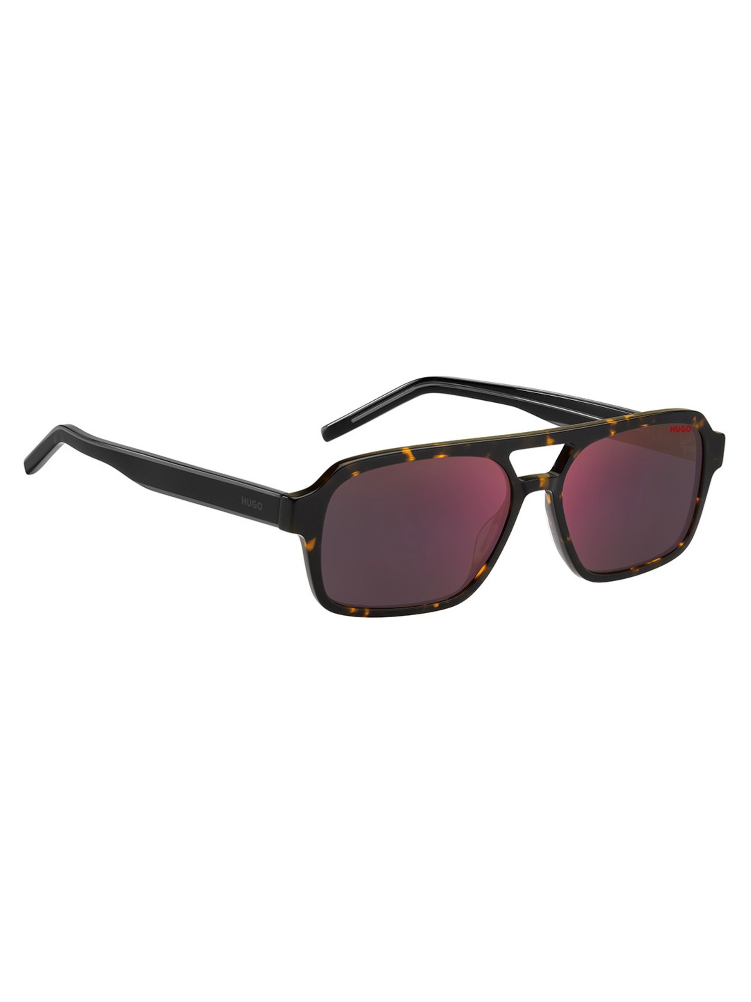 HUGO Red Rectangular Sunglasses for Men