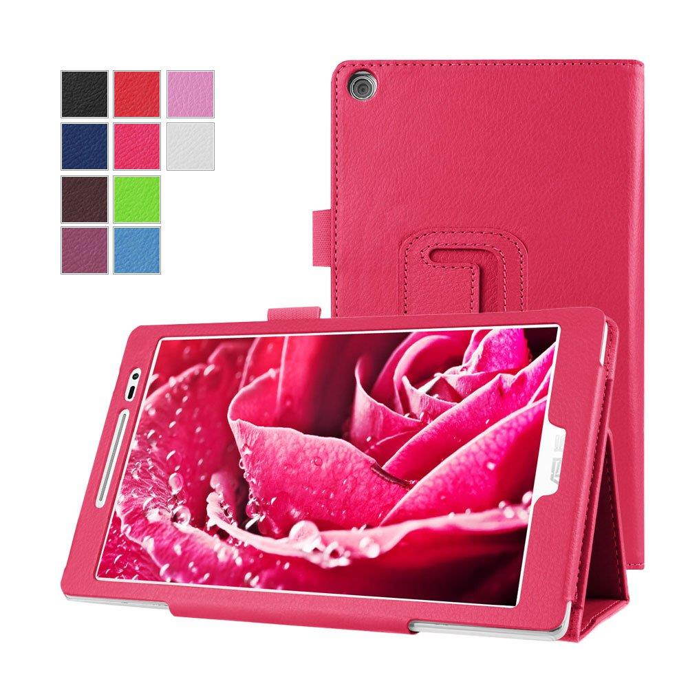 FastSun Luxury Leather Slim Flip Stand Magnetic Tablet Case Skin For ASUS Zenpad 8 Z380C (Rose)