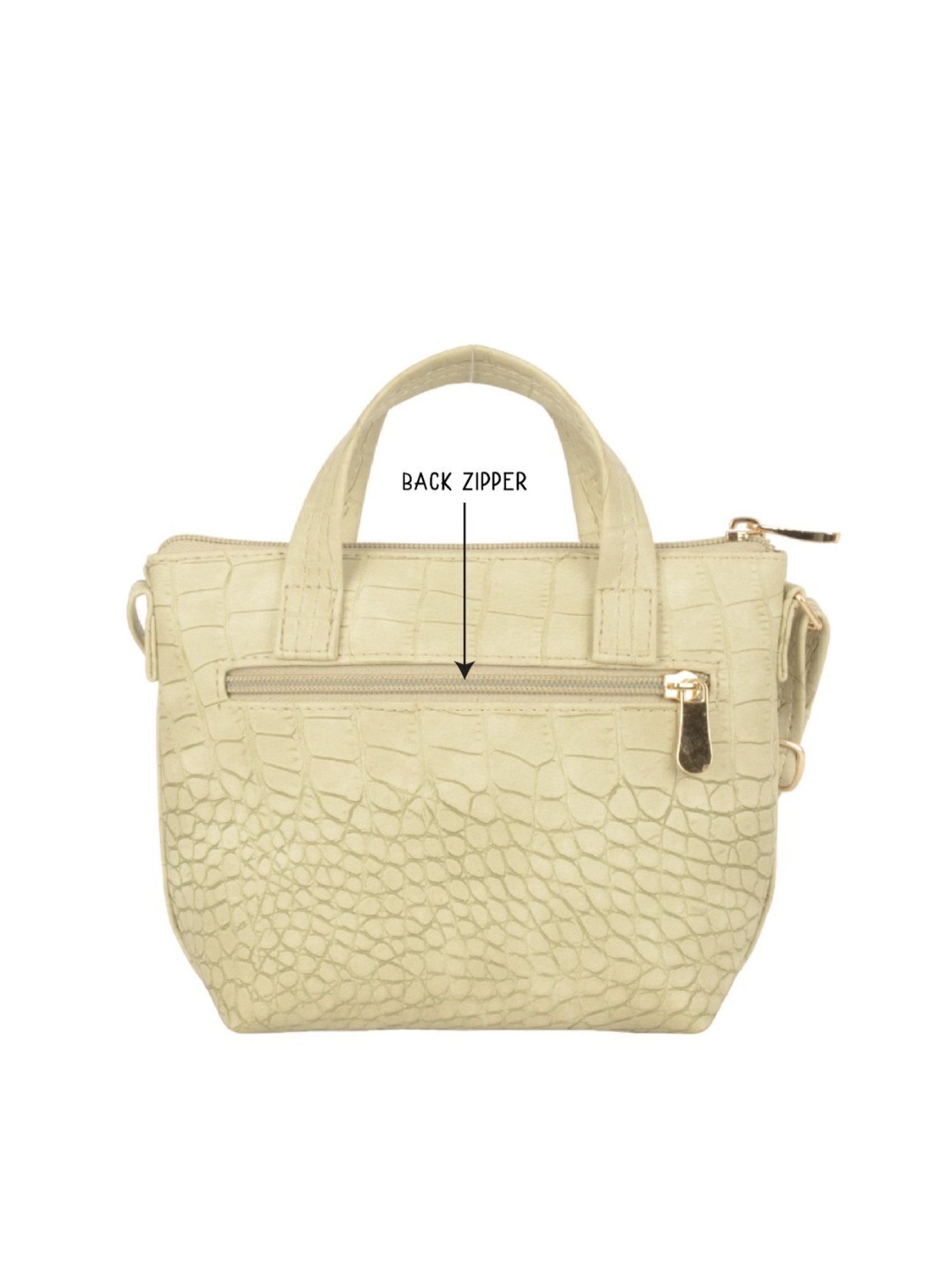 Baggit Beige Textured Small Handbag