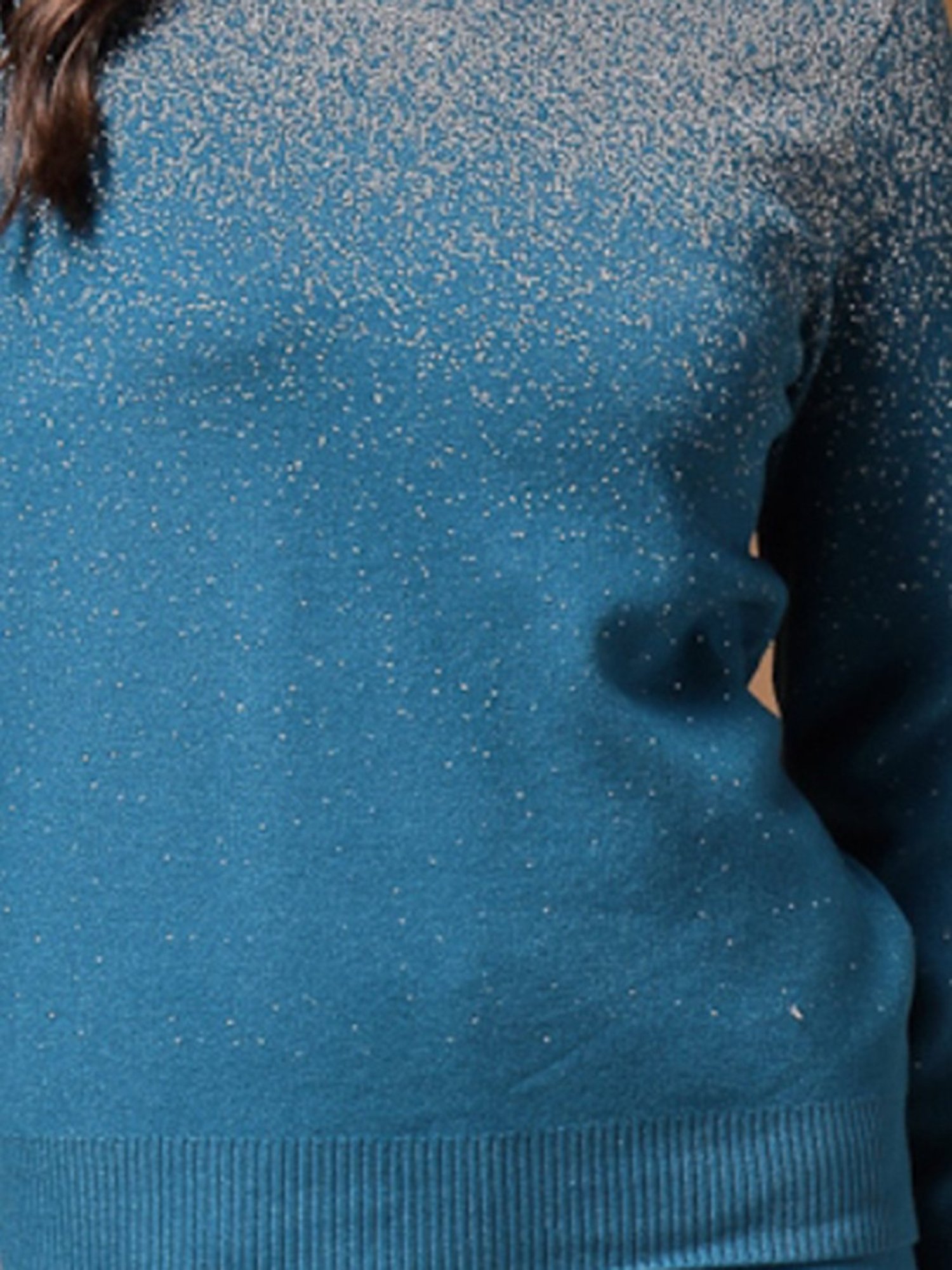 Mafadeny Teal Embellished Co-Ord Set