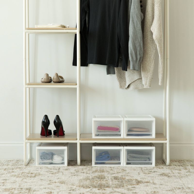 IRIS 2pk Small Stacking Drawer White