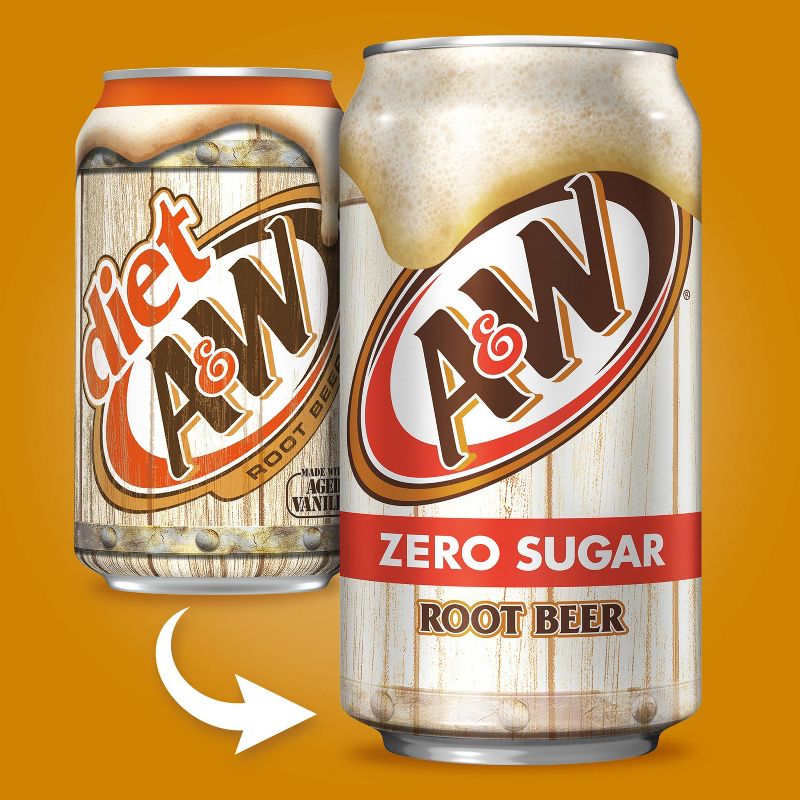 A&W Zero Sugar Cream Soda - 12pk/12 fl oz Cans