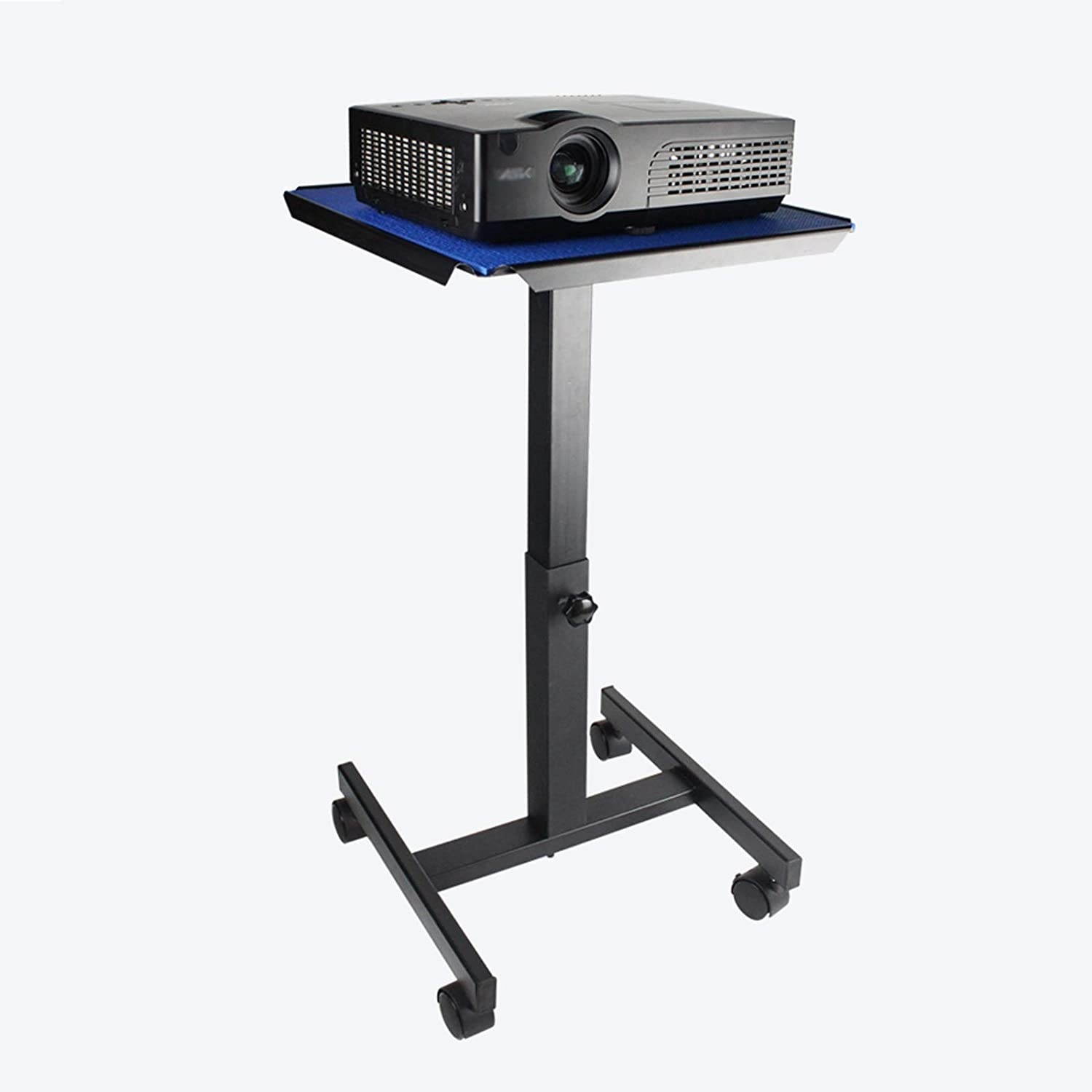 Versal Projector Ceiling Mount Black Mobile Projector and Laptop Stand, Rolling Cart with Tray, Heavy Duty, Multifunction Height Adjustable Laptop and Projector Presentation Trolley jector Bracket Des