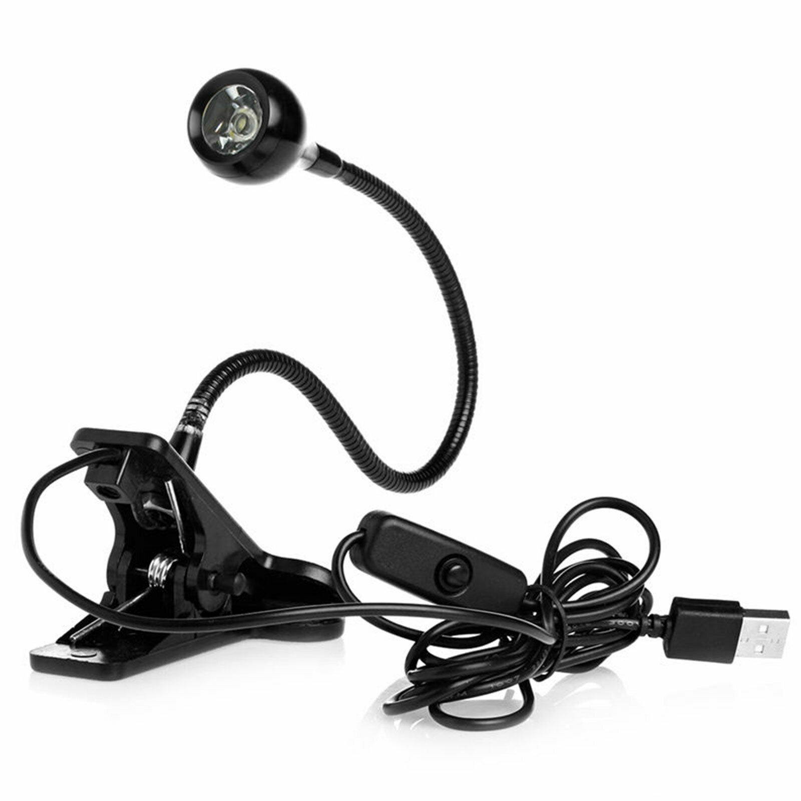 USB Flexible Reading LED Light Clip-on Beside Bed Desk Table Book Night Lamp New