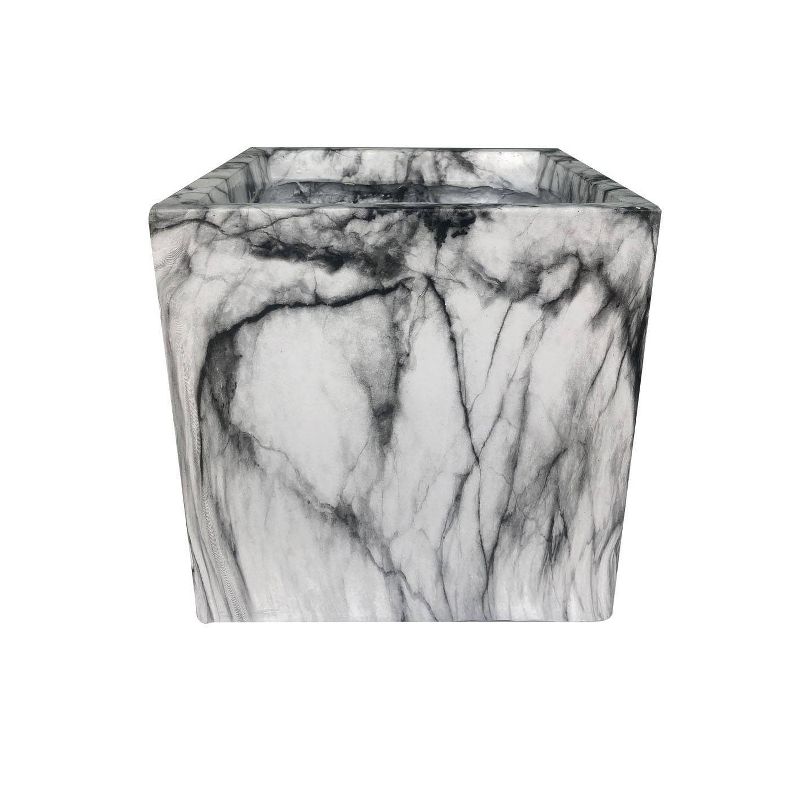 12" Kante Lightweight Modern Outdoor Concrete Square Planter Marble - Rosemead Home & Garden, Inc.