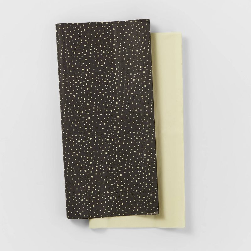 10ct Cream Dots Gift Tissue Black - Wondershop™
