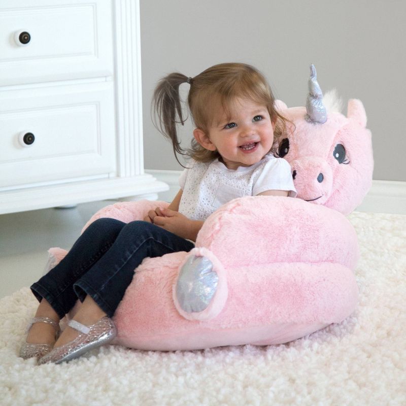 Unicorn Plush Character Chair Pink - Trend Lab