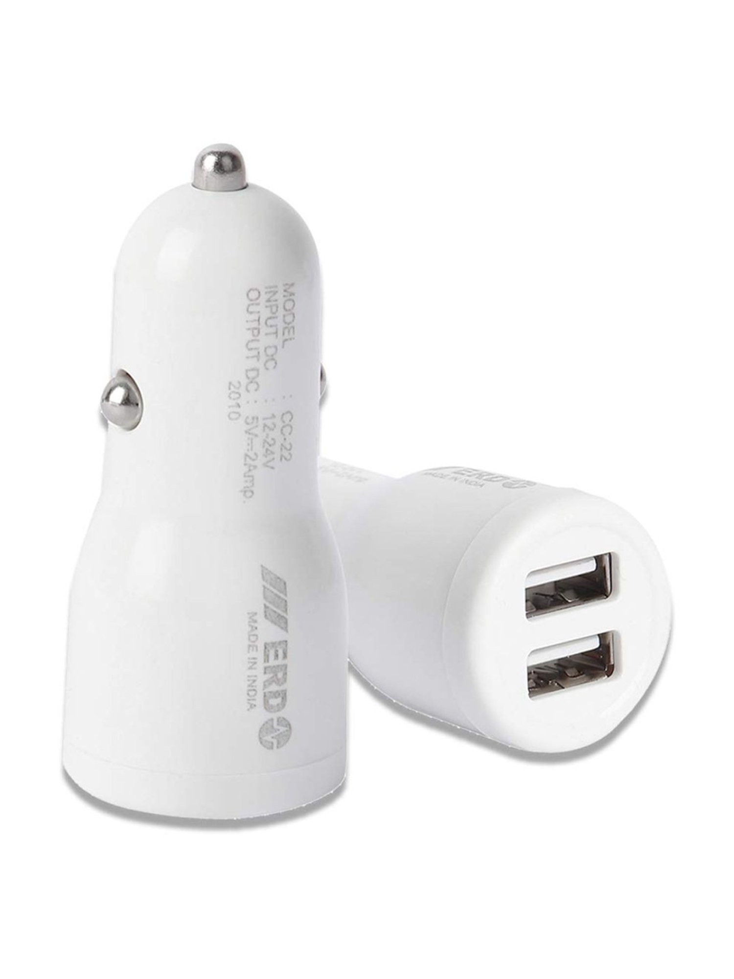 ERD 2 Amp Car Charger - (White)