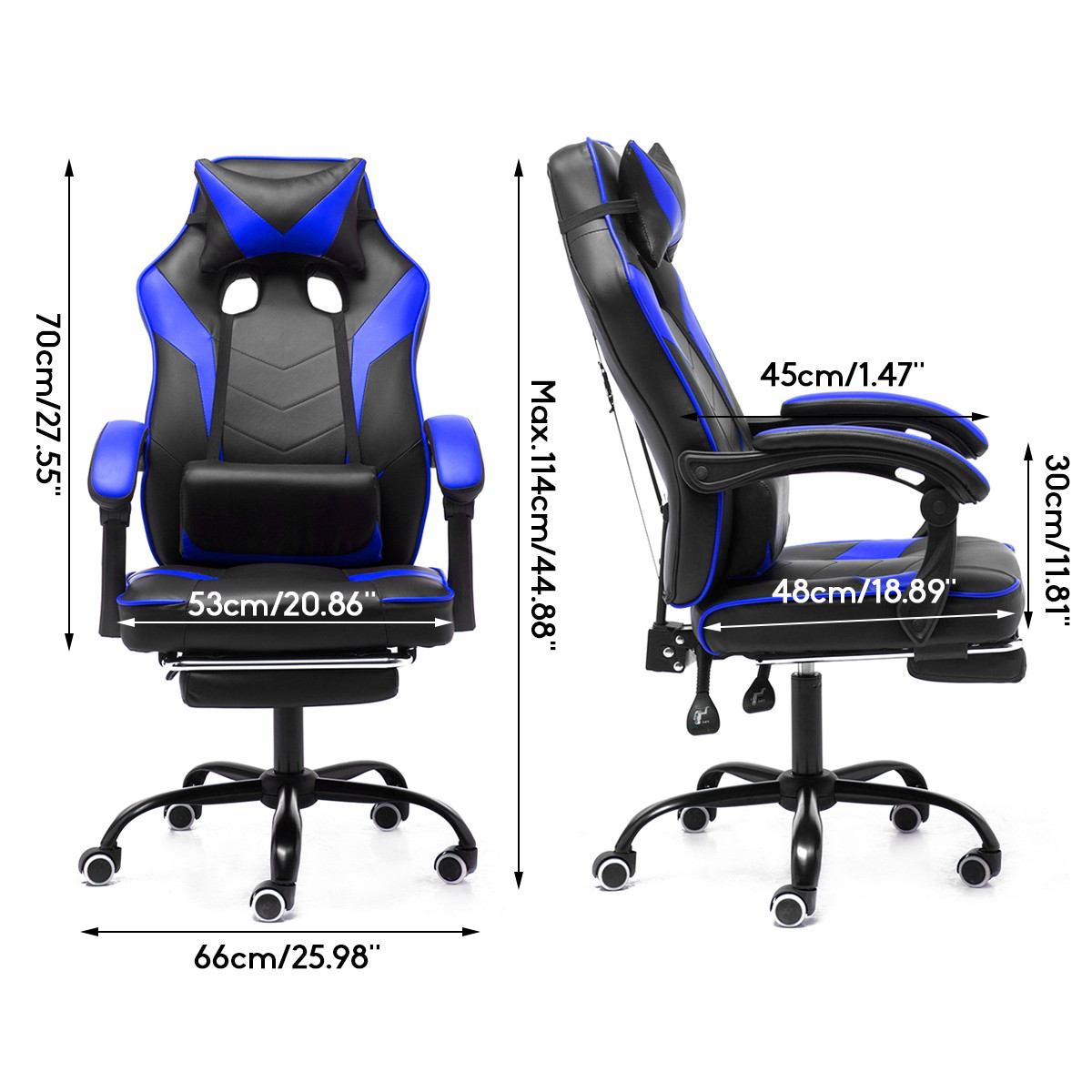 High Back Racing Gaming Chair Computer Desk Chair Adjustable Swivel Office Chair