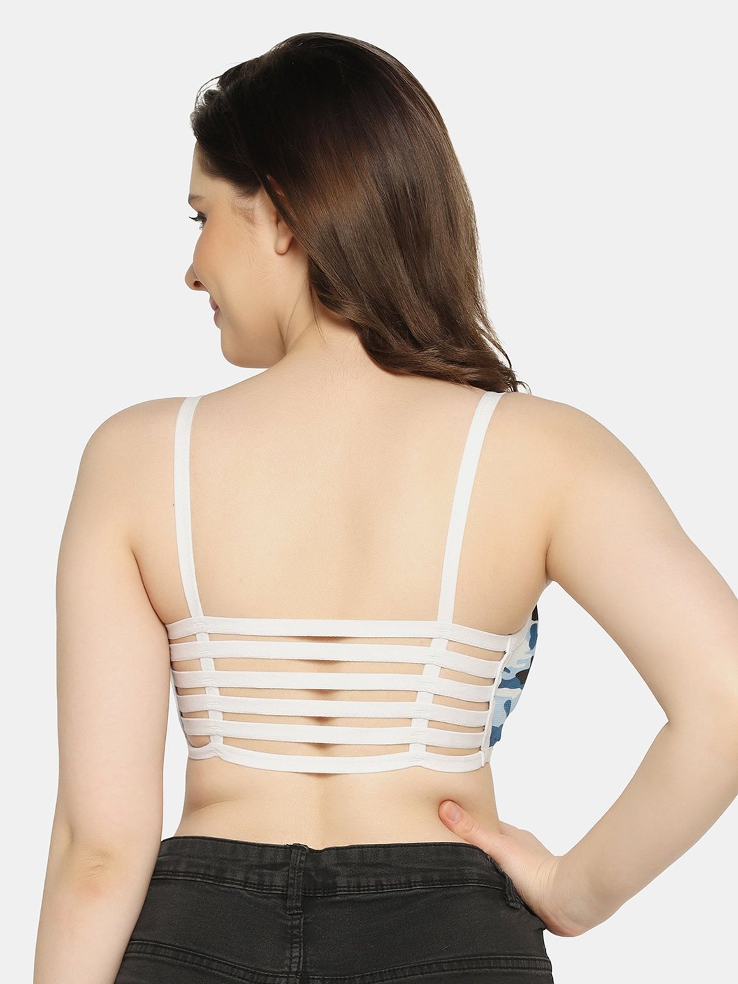 Da Intimo Blue Printed Bralette Bra